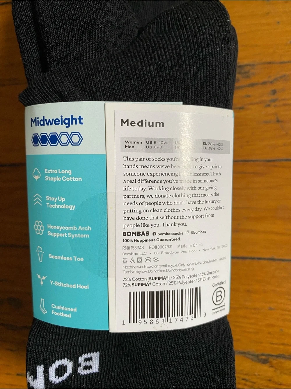 Bombas Black Half-Calf Socks 4-Pack